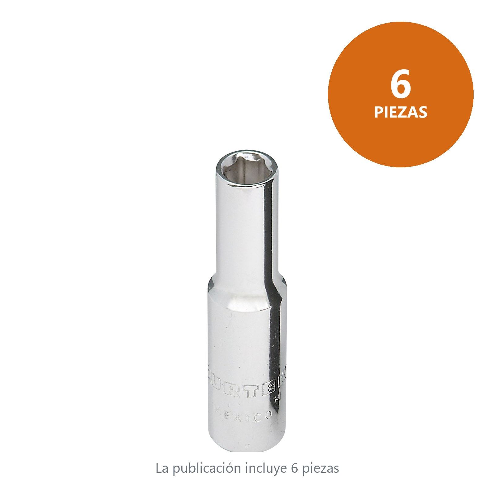 Dado largo cuadro de 1/4", 6 puntas, en pulgadas, 1/4" Surtek - Imagen 3