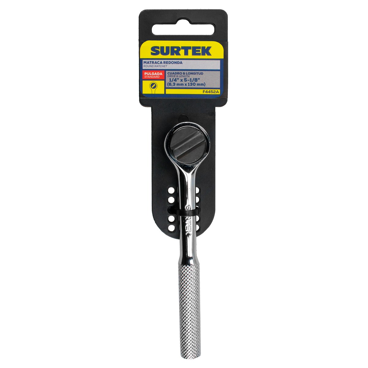 Matraca reversible cabeza redonda, para dado cuadro de  1/4" Surtek - Imagen 2