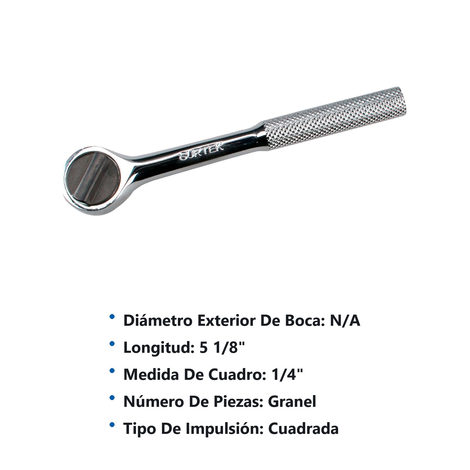 Matraca reversible cabeza redonda, para dado cuadro de  1/4" Surtek - Imagen 3