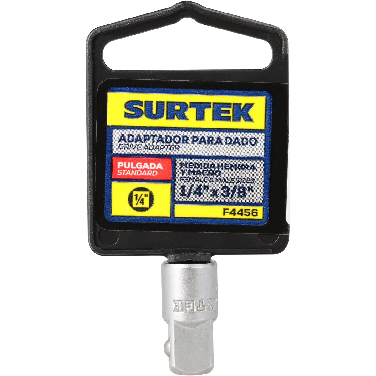 Adaptador para dado cuadro de 1/4" hembra a 3/8" macho Surtek - Imagen 2