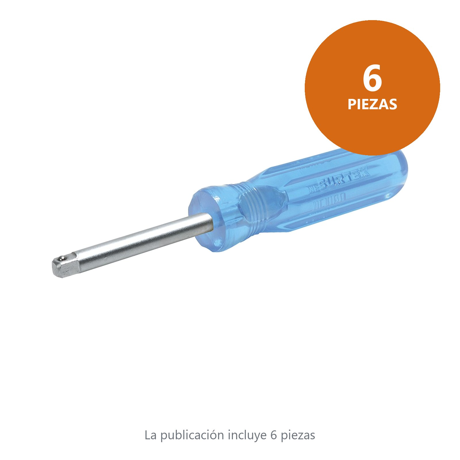 Destornillador con mango ámbar para dado cuadro de 1/4", 3" Surtek - Imagen 3