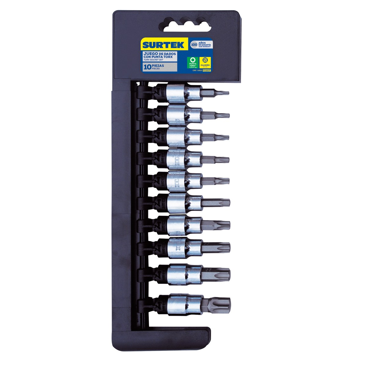 Juego de dados con punta torx cuadro de 3/8", 10 piezas Surtek - Imagen 2