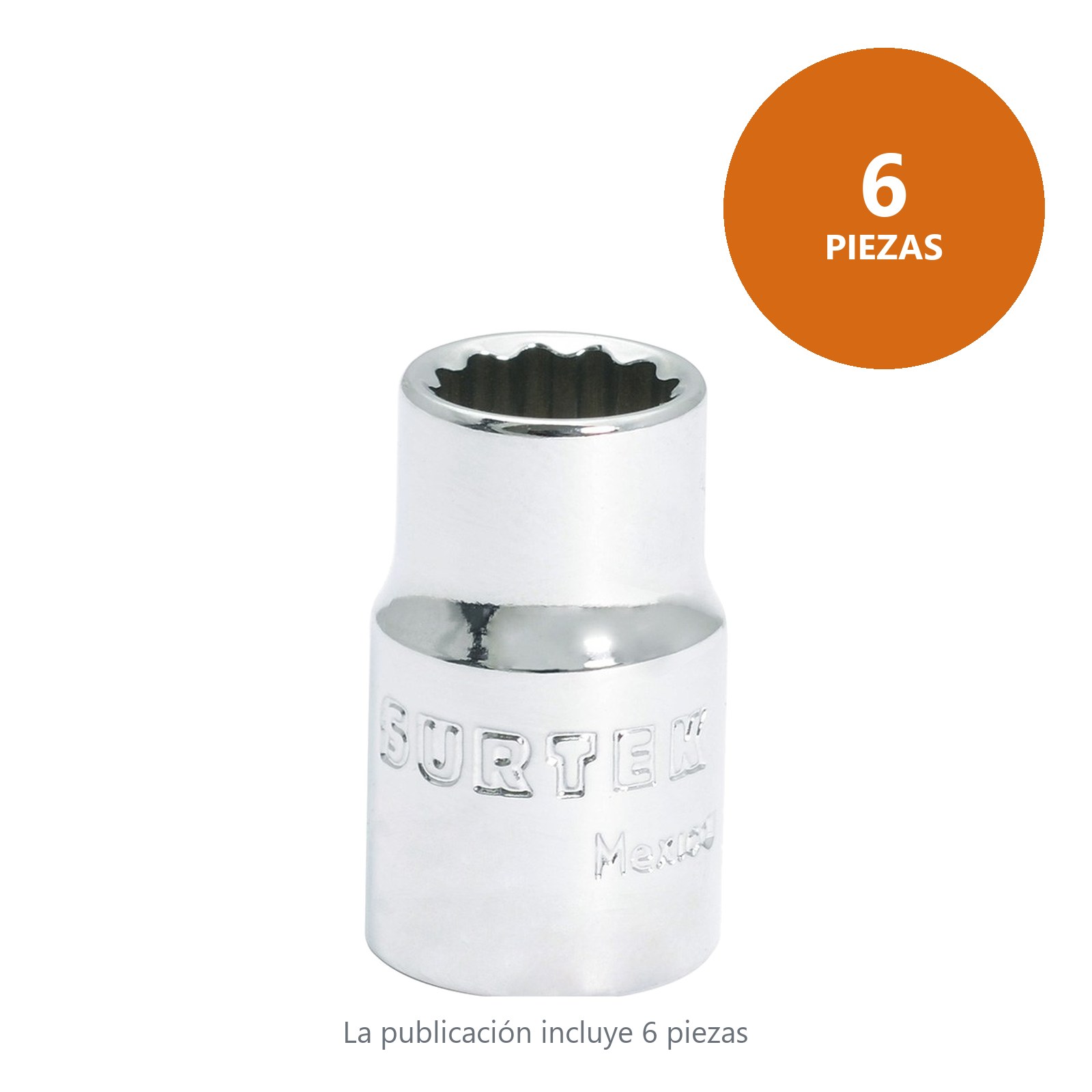 Dado cuadro de 3/8", 12 puntas, métrico, 10 mm Surtek - Imagen 3