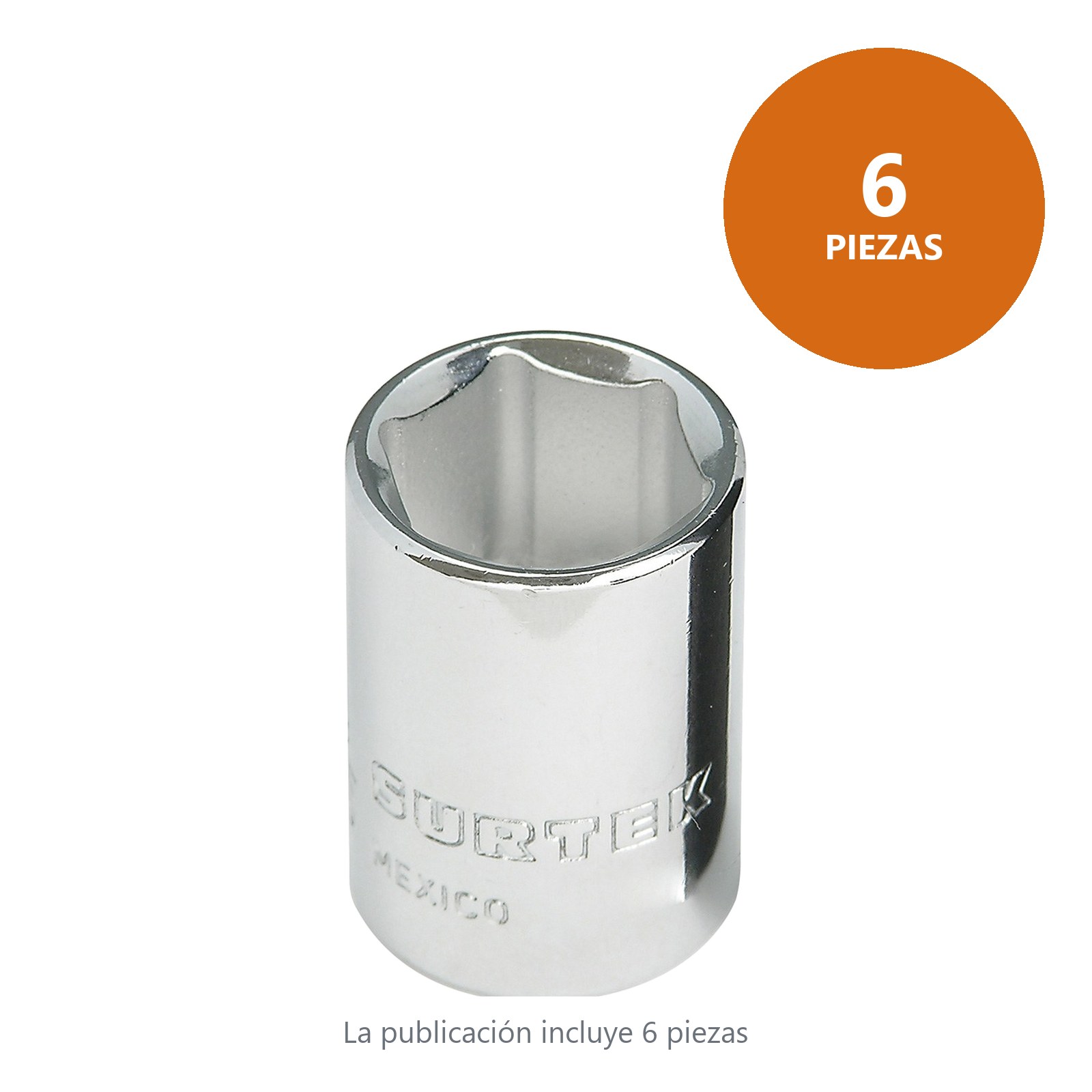 Dado cuadro de 3/8", 6 puntas, en pulgadas, 9/16" Surtek - Imagen 3