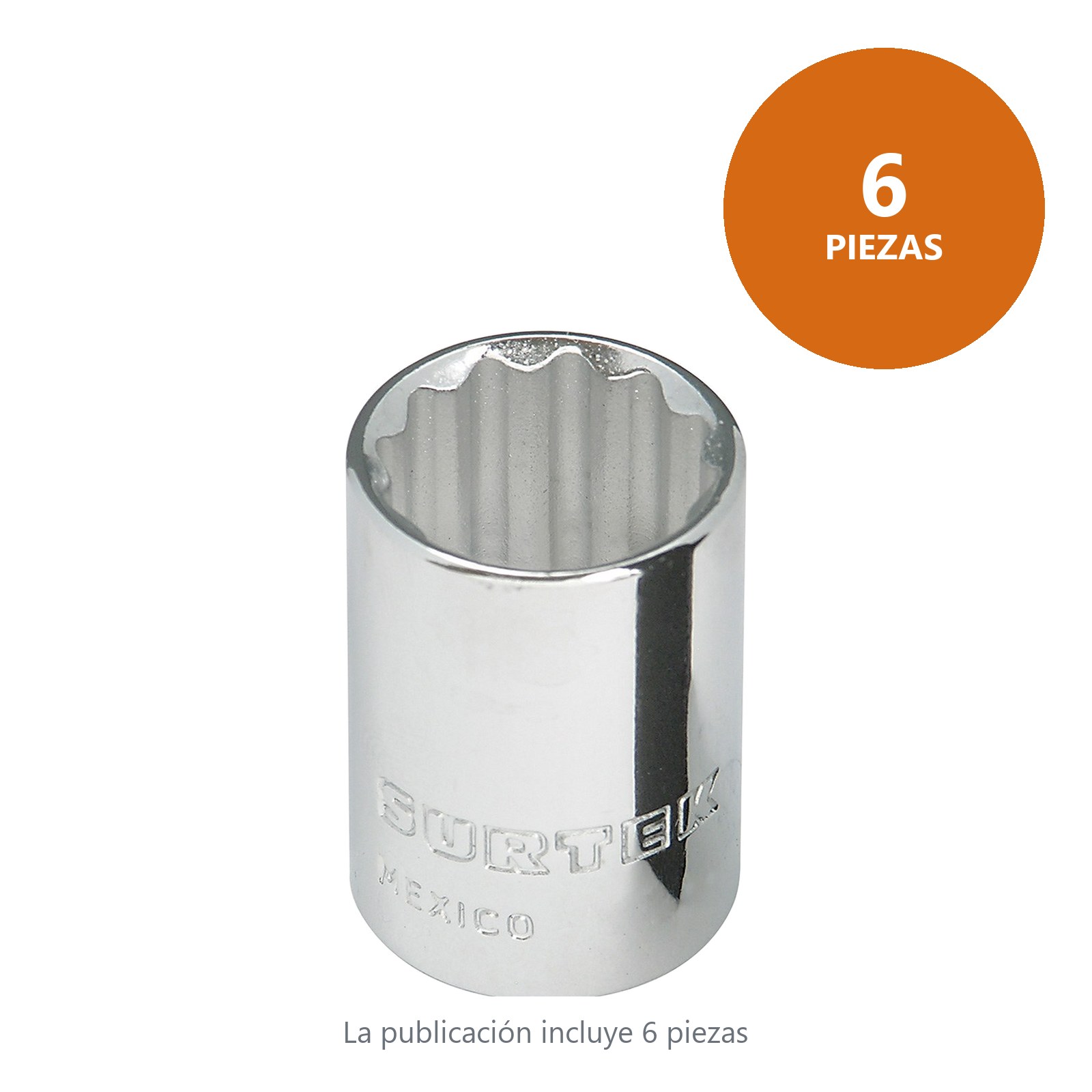 Dado cuadro de 3/8", 12 puntas, en pulgadas, 15/16" Surtek - Imagen 3