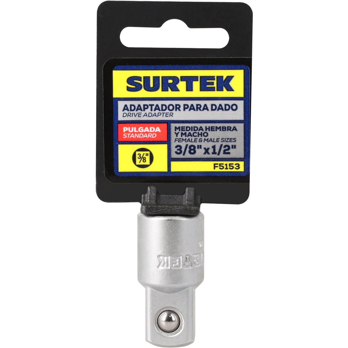 Adaptador para dado cuadro de 3/8" hembra a 1/2" macho Surtek - Imagen 2