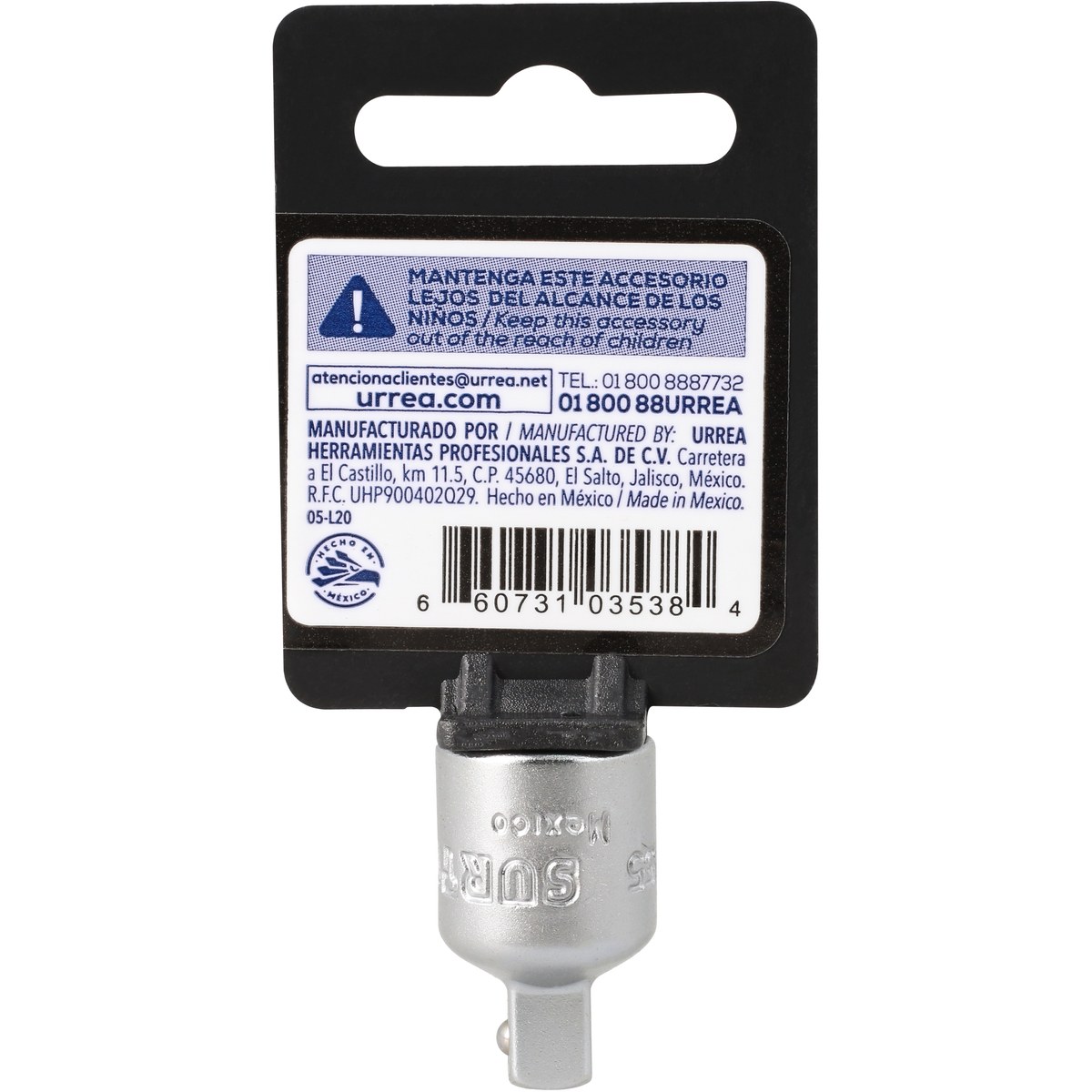 Adaptador para dado cuadro de 3/8" hembra a 1/4" macho Surtek - Imagen 3