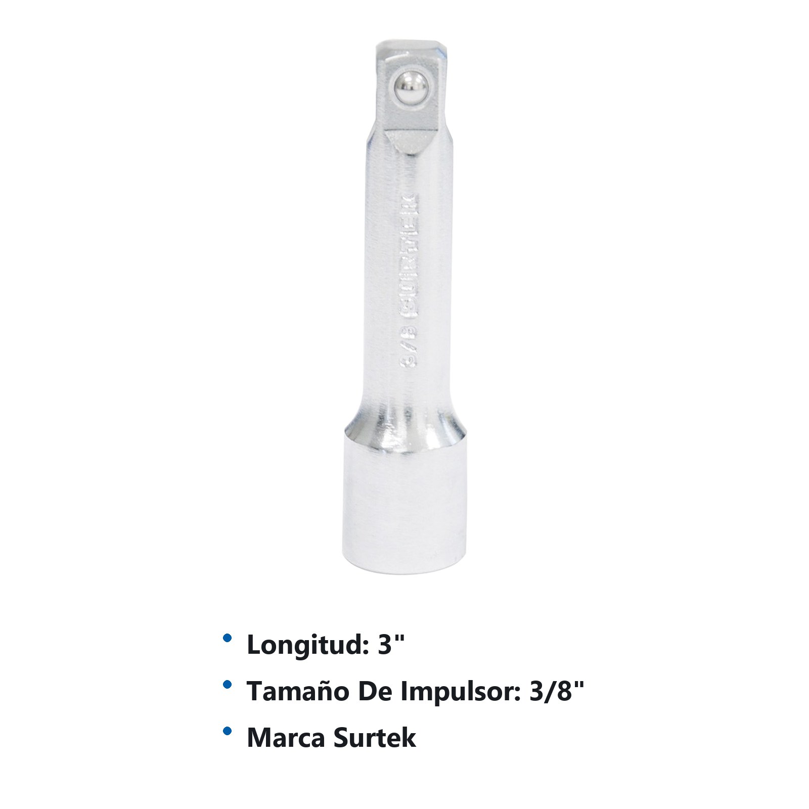 Extension para dado cuadro de 3/8", 3" Surtek - Imagen 3