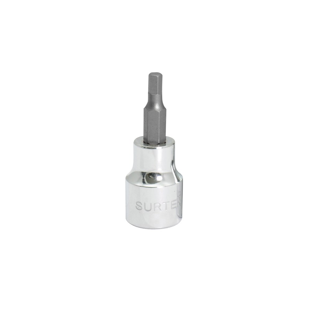 Dado con punta hexagonal cuadro de 3/8", métrico, 4 mm Surtek