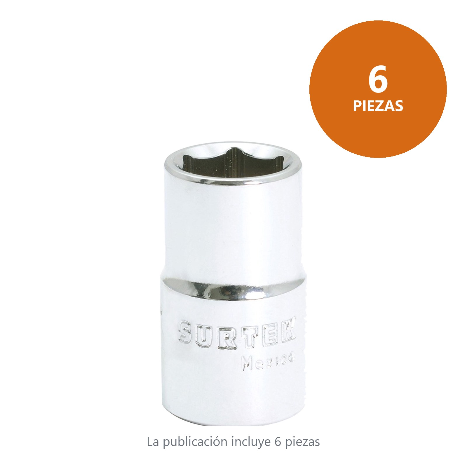 Dado en pulgadas cuadro de 1/2", 6 puntas, 1/2" Surtek - Imagen 3
