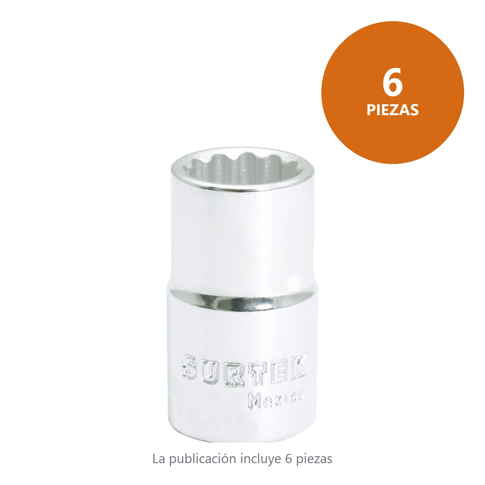 Dado en pulgadas cuadro de 1/2", 12 puntas, 9/16" Surtek - Imagen 3
