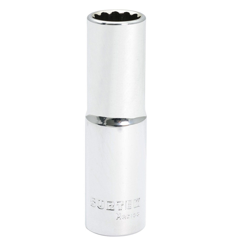 Dado largo cuadro de 1/2", 12 puntas, en pulgadas, 5/8" Surtek