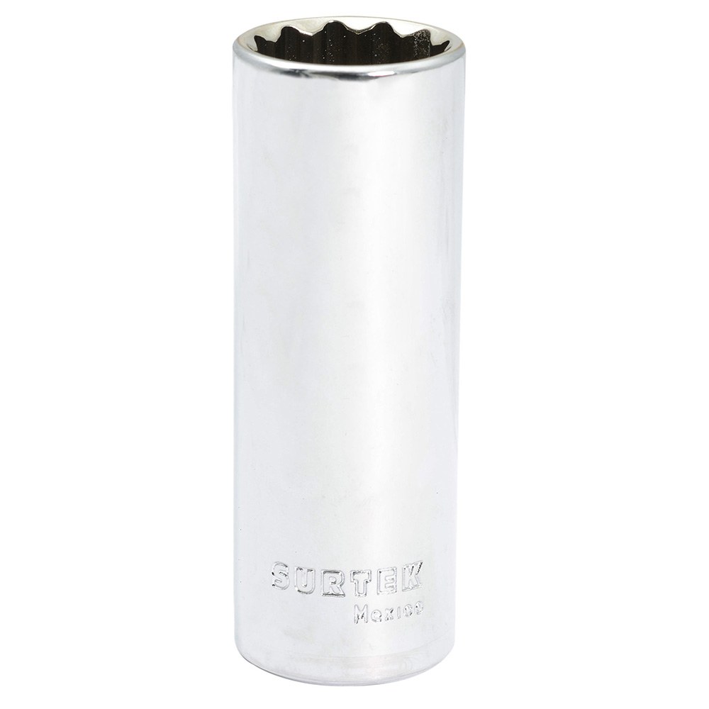 Dado largo cuadro de 1/2", 12 puntas, en pulgadas, 3/4" Surtek