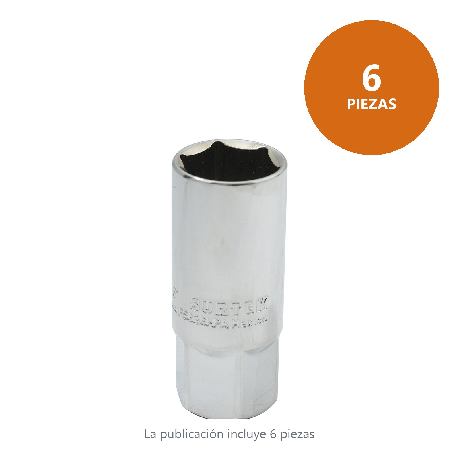 Dado para bujía con neopreno cuadro de 1/2", 13/16" en pulgadas Surtek - Imagen 2