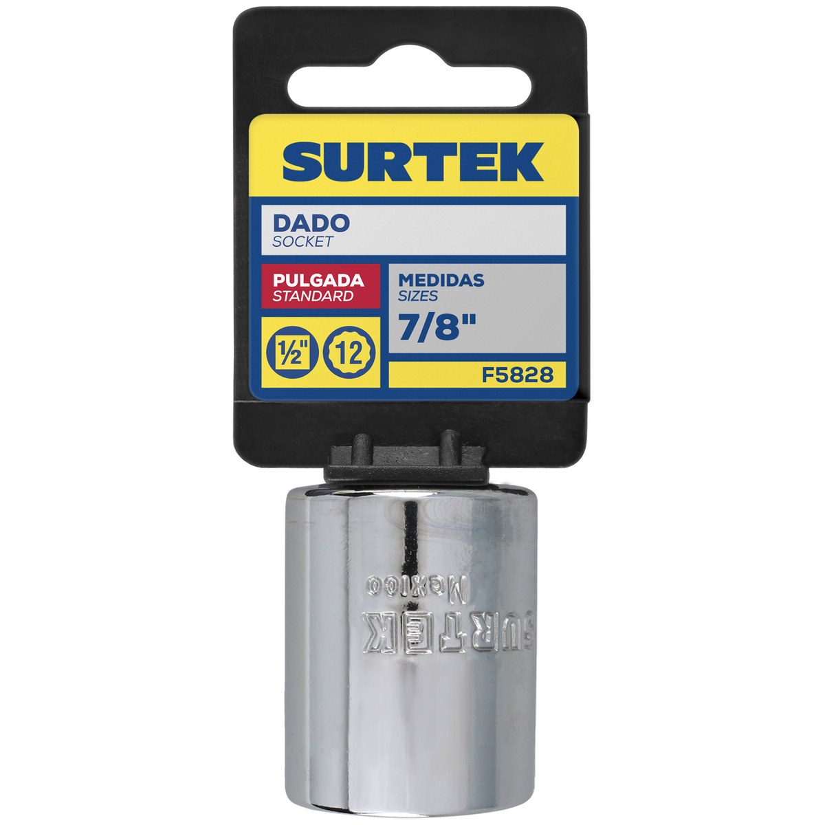 Dado en pulgadas cuadro de 1/2", 12 puntas, 7/8" Surtek - Imagen 2