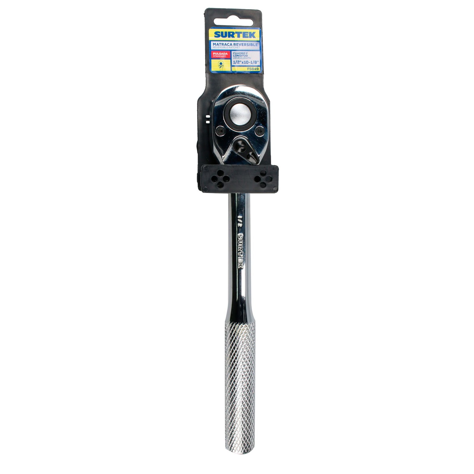 Matraca reversible cromada, quick release, para dado cuadro de 1/2" Surtek - Imagen 2