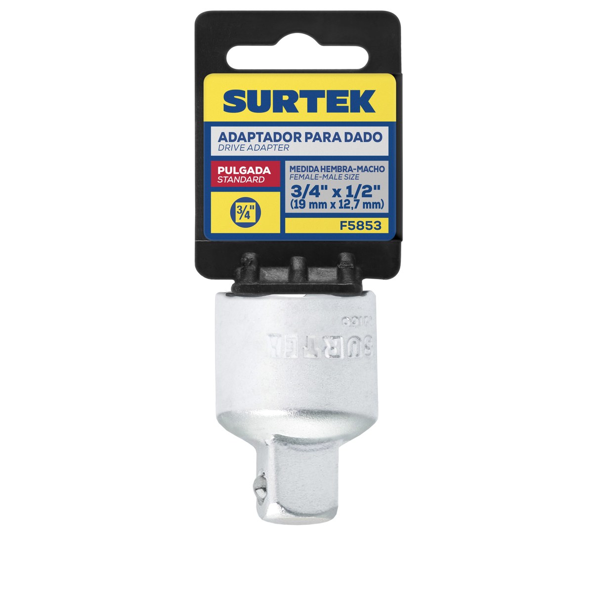 Adaptador para dado cuadro de 3/4" hembra a 1/2" macho Surtek - Imagen 2