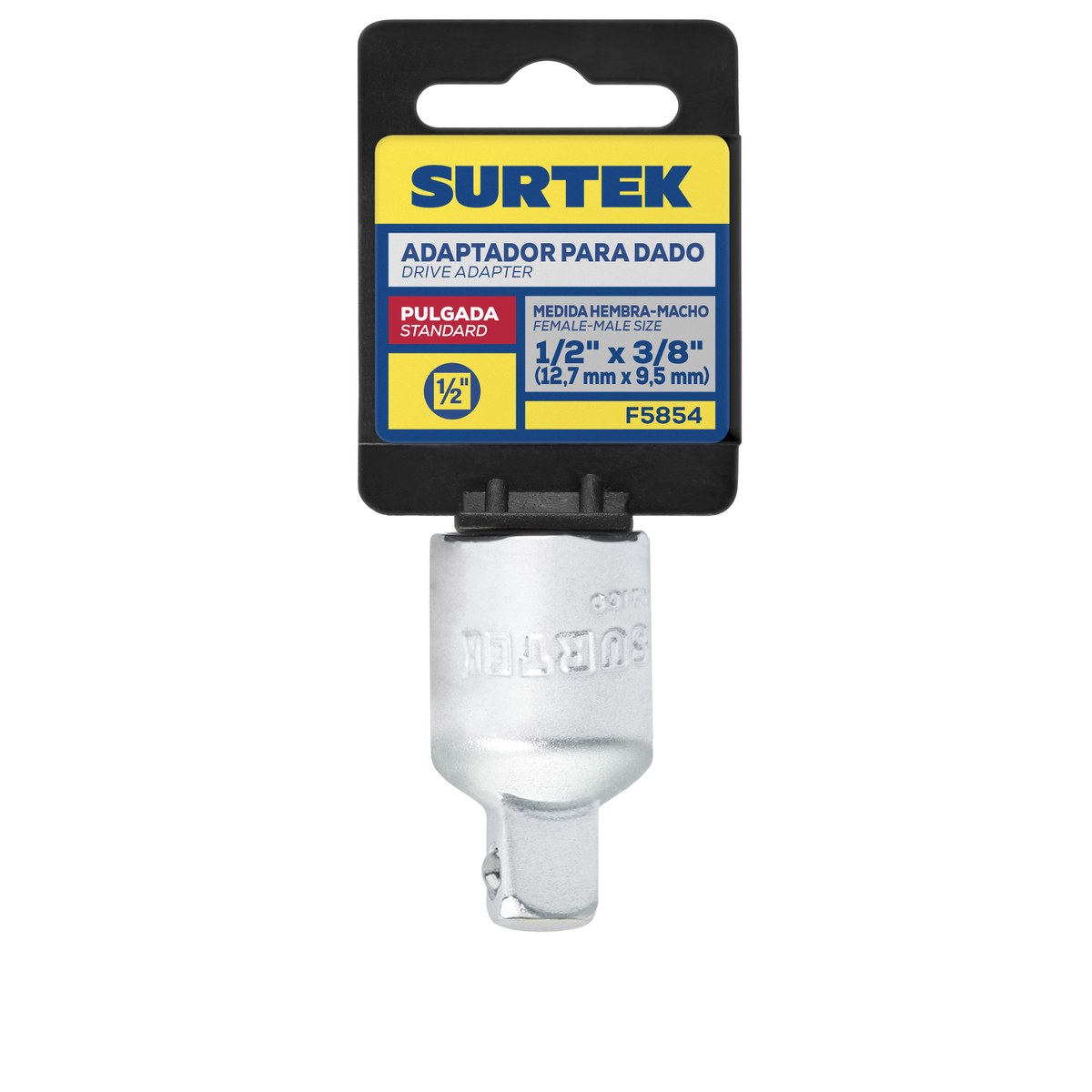 Adaptador para dado cuadro de 1/2" hembra a 3/8" macho Surtek - Imagen 2