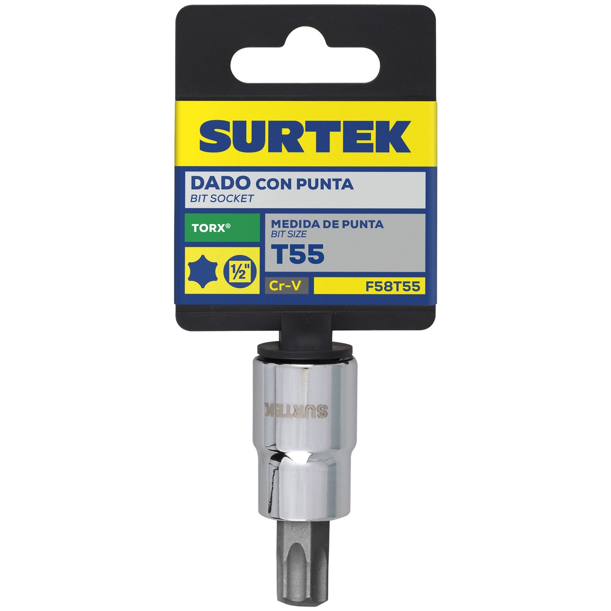 Dado con punta torx cuadro de 1/2", T55 Surtek - Imagen 2