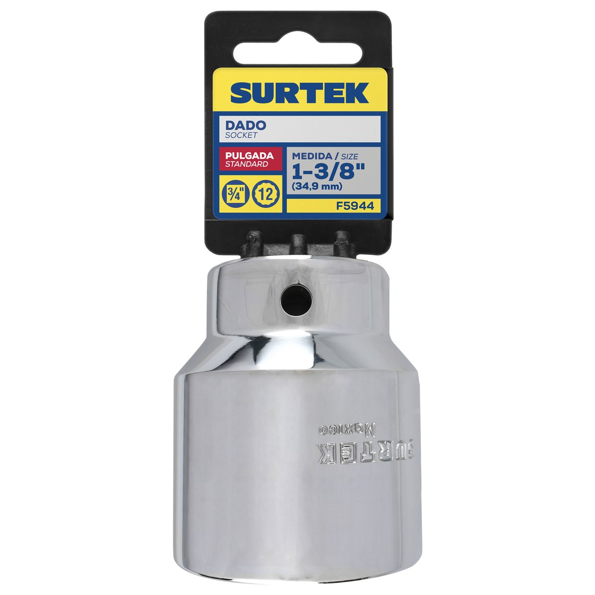 Dado cuadro de 3/4", 12 puntas, en pulgadas, 1-3/8" Surtek - Imagen 2
