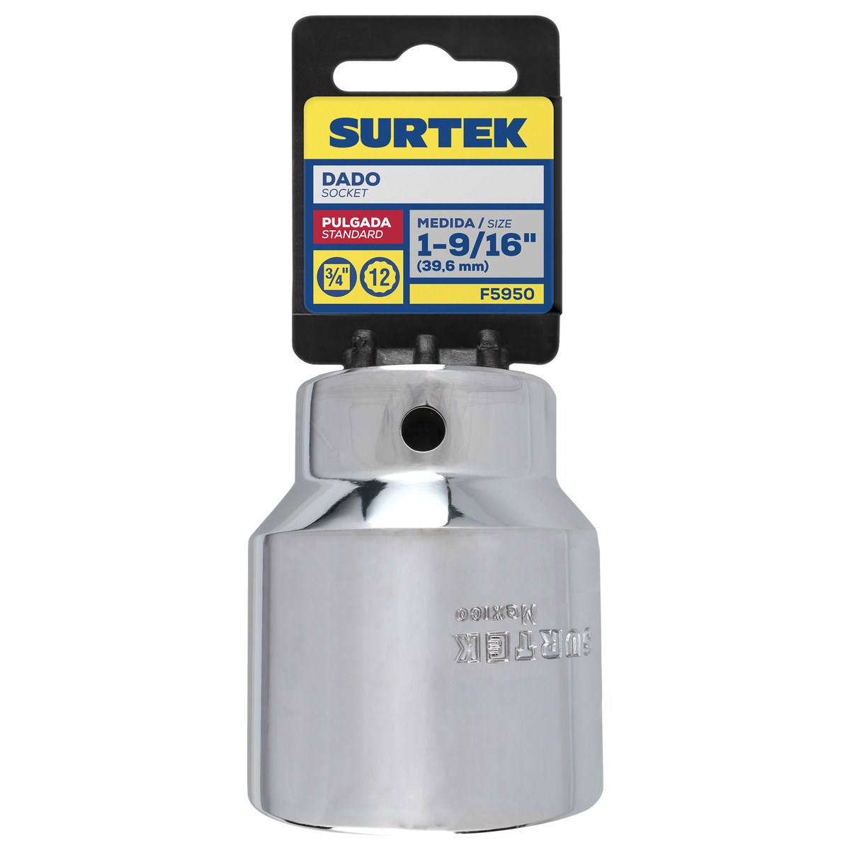 Dado cuadro de 3/4", 12 puntas, en pulgadas, 1-9/16" Surtek - Imagen 2