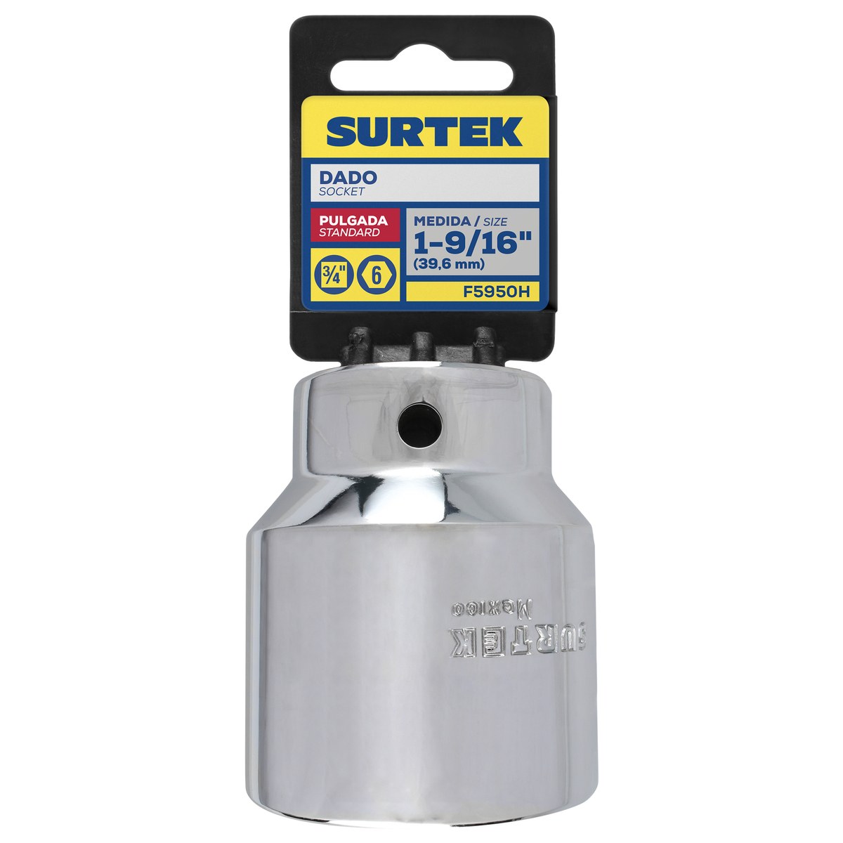 Dado cuadro de 3/4", 6 puntas, en pulgadas 1-9/16" Surtek - Imagen 2