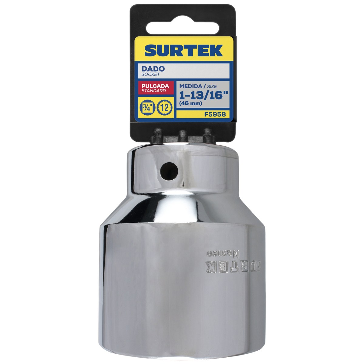 Dado cuadro de 3/4", 12 puntas, en pulgadas, 1-13/16" Surtek - Imagen 2