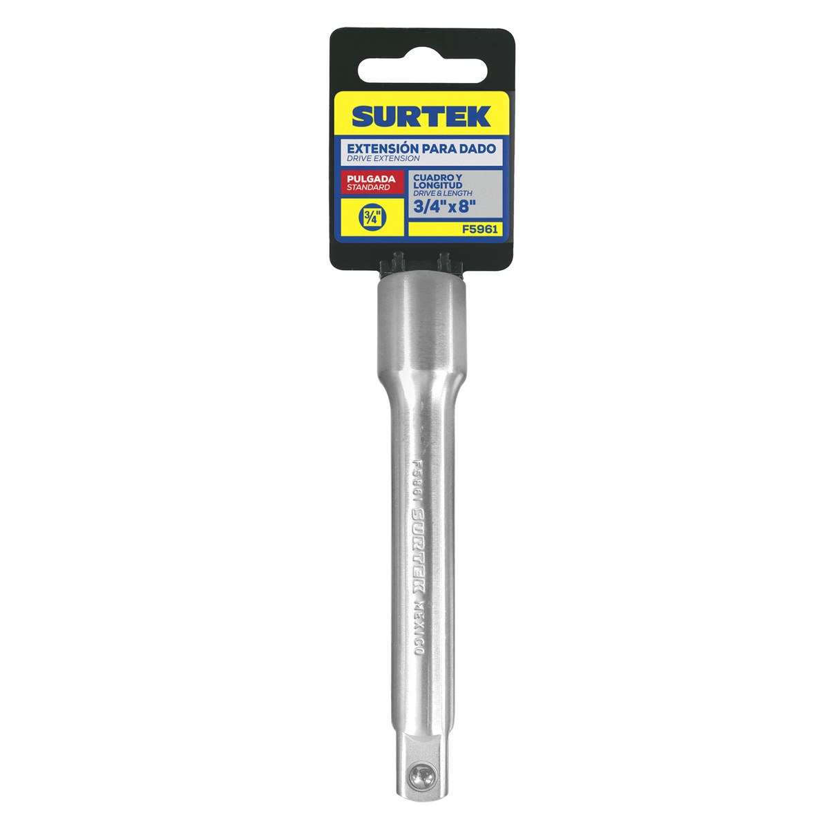 Extensión para dado cuadro de 3/4", 8" Surtek - Imagen 2