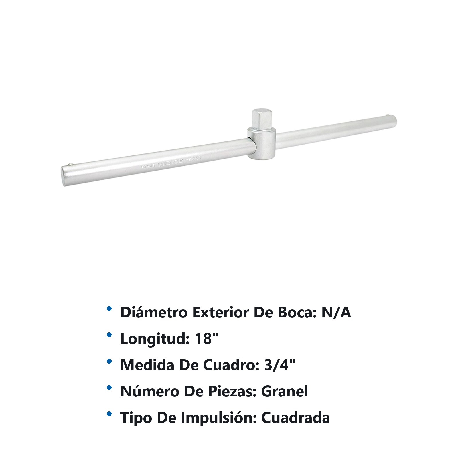 Barra corrediza para dado cuadro de 3/4", 18" Surtek - Imagen 2