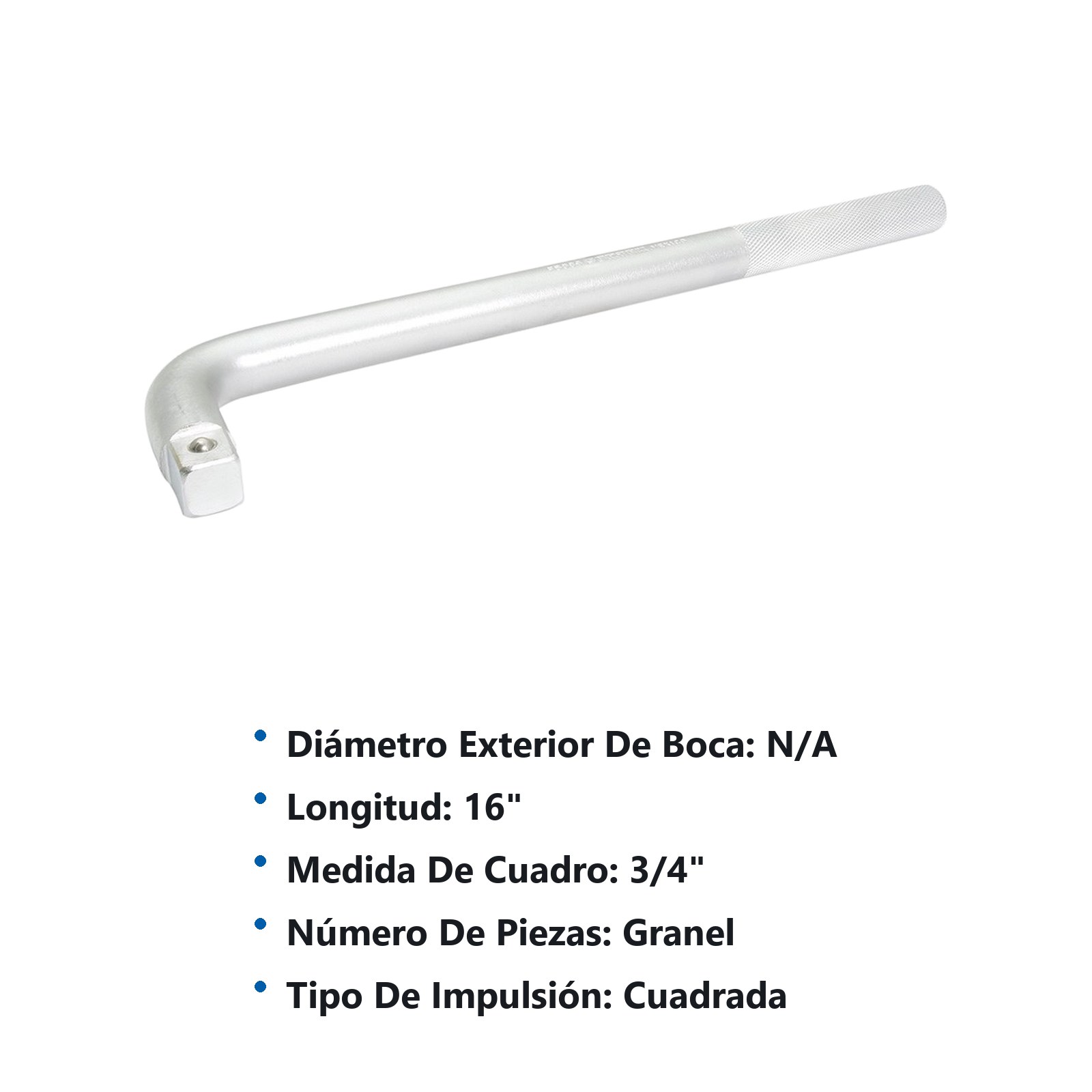 Mango en L para dado cuadro de 3/4", 16" Surtek - Imagen 2