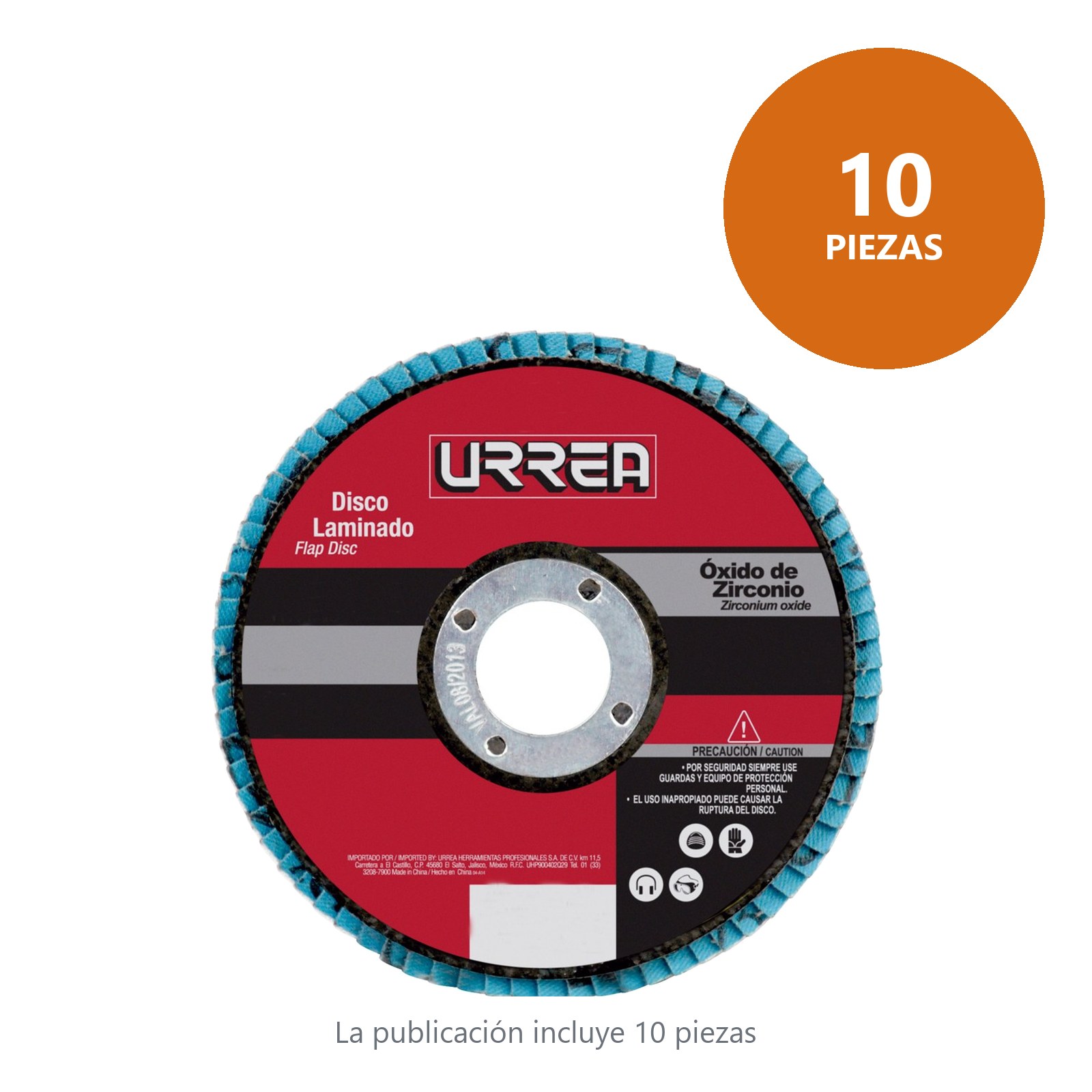 Disco laminado tipo 29 grano 40, 4-1/2" Urrea - Imagen 2