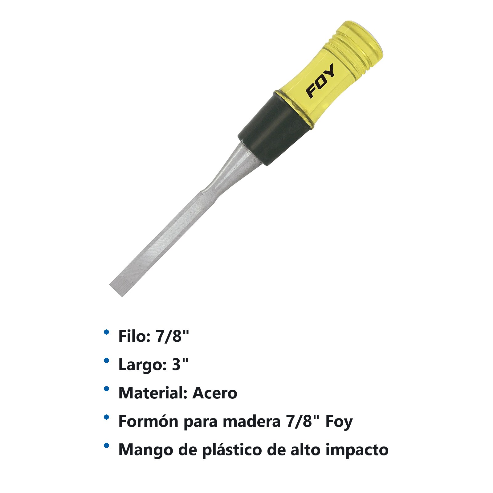 Formón para madera con mango plástico 7/8" Foy - Imagen 3