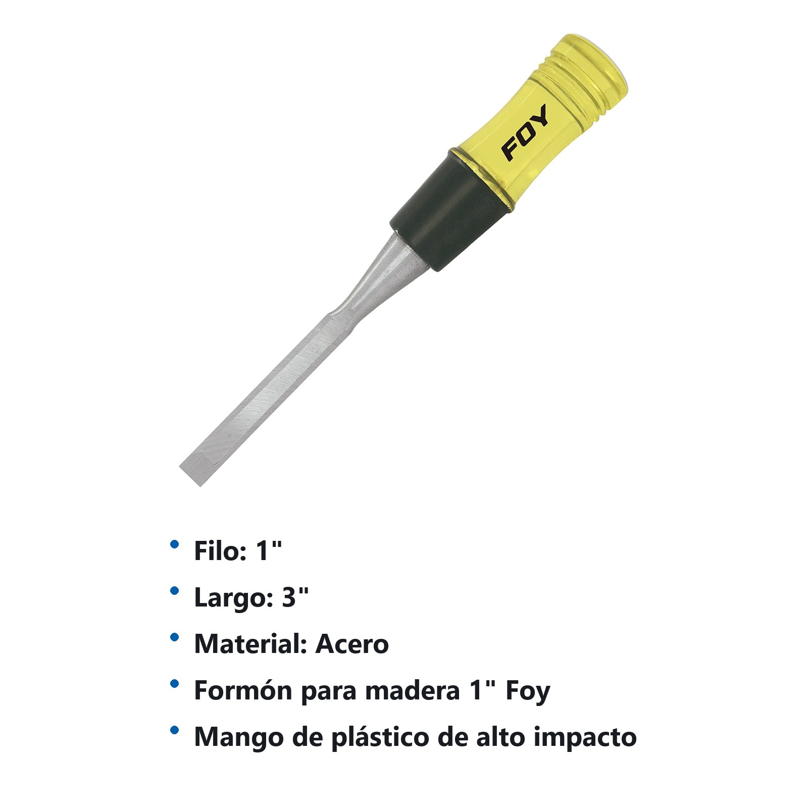 Formón para madera con mango plástico 1" Foy - Imagen 3