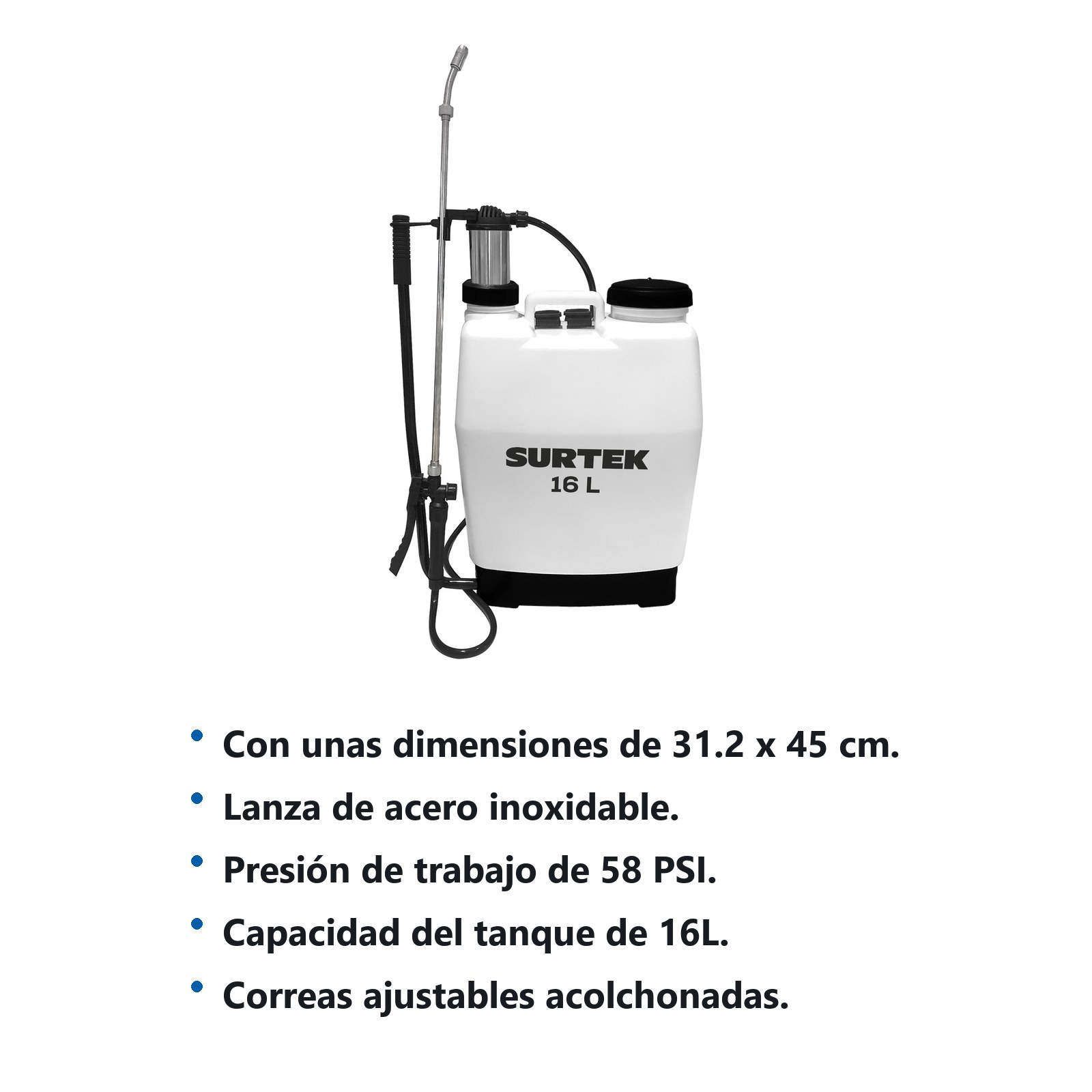 Fumigador tipo mochila 16 Lt Surtek - Imagen 2