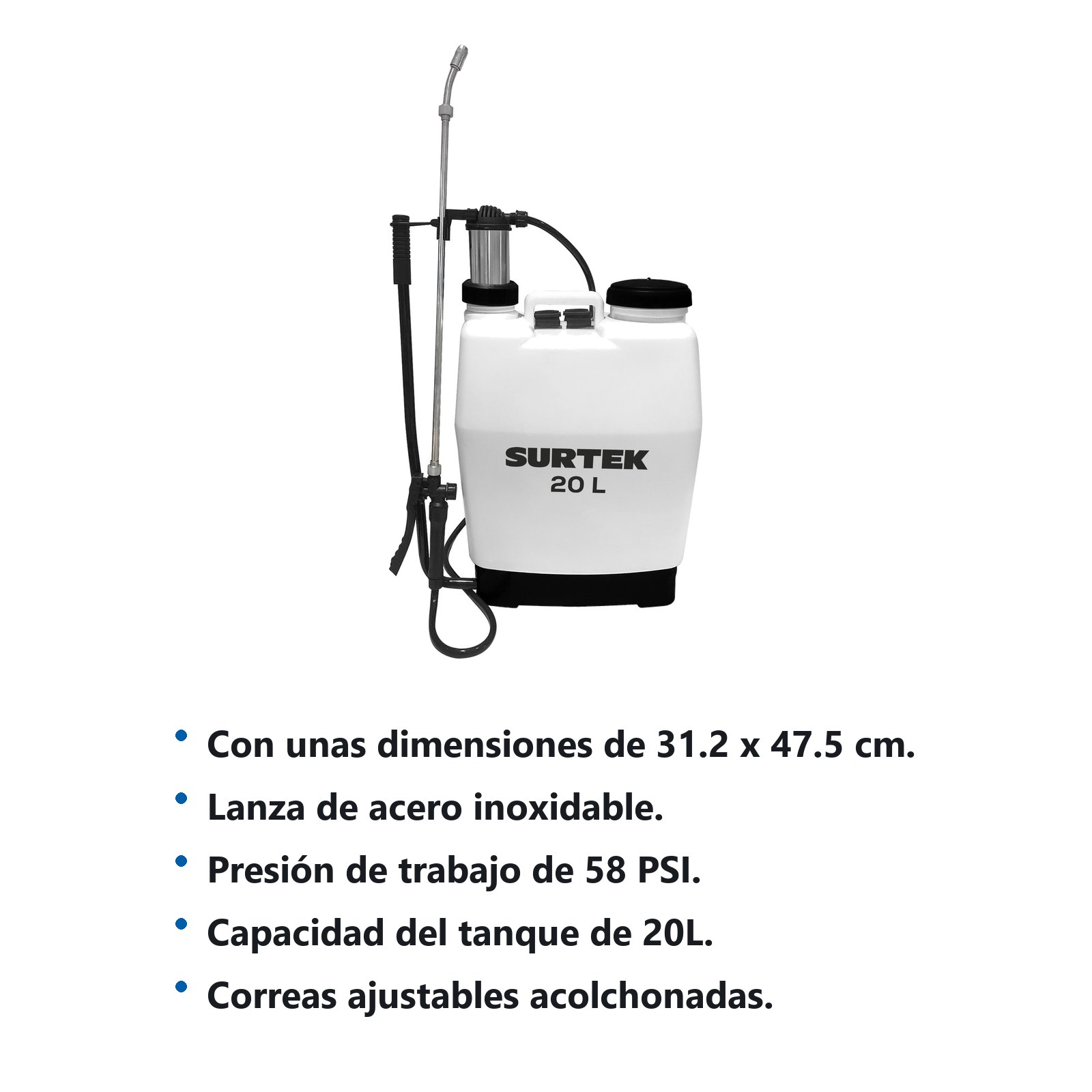 Fumigador tipo mochila 20 Lt Surtek - Imagen 2