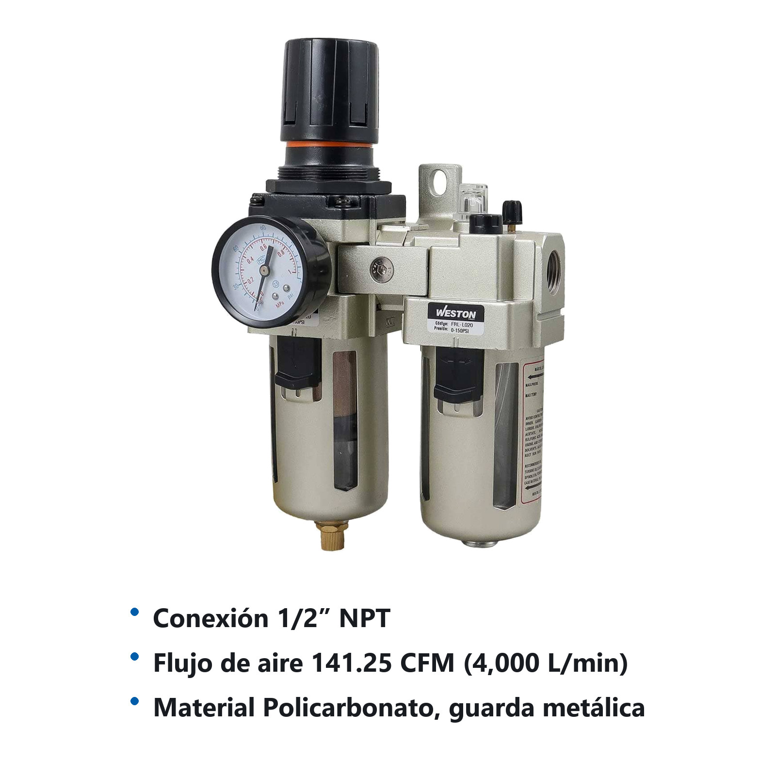FRL TIPO SMC (2 UNIDADES) 1/2" NPT - Imagen 3