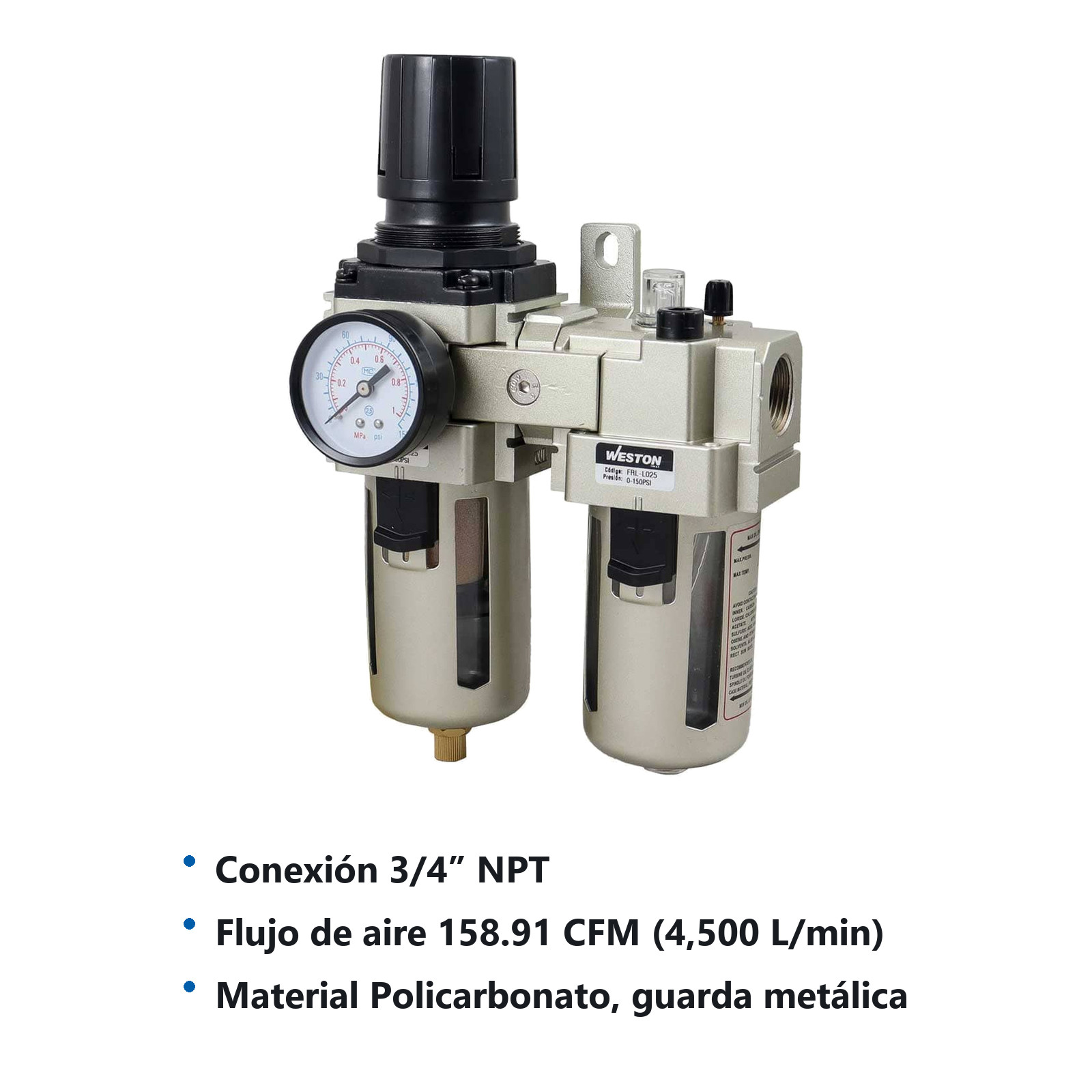 FRL TIPO SMC (2 UNIDADES) 3/4" NPT - Imagen 3