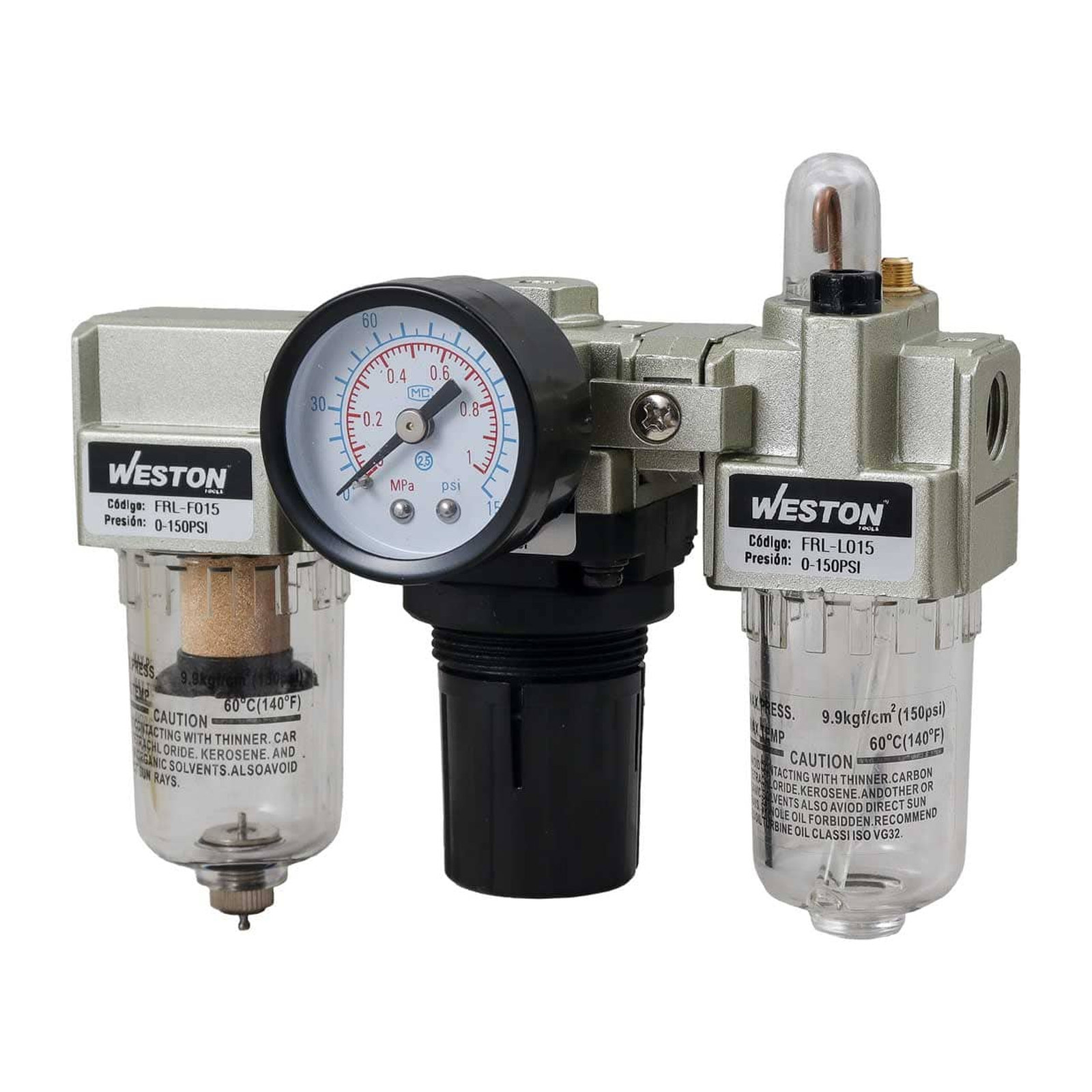 Unidad FRL Tipo SMC 3 Piezas 1/4" NPT Weston