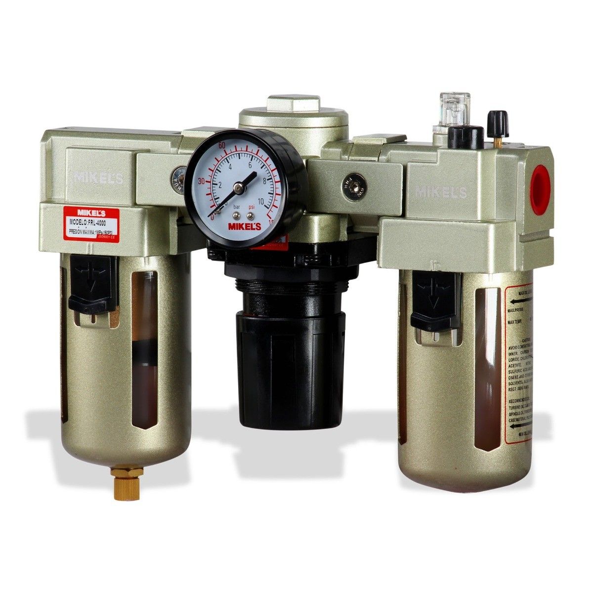 MIKELS FRL-4000 Filtro regulador y lubricador (1/2")