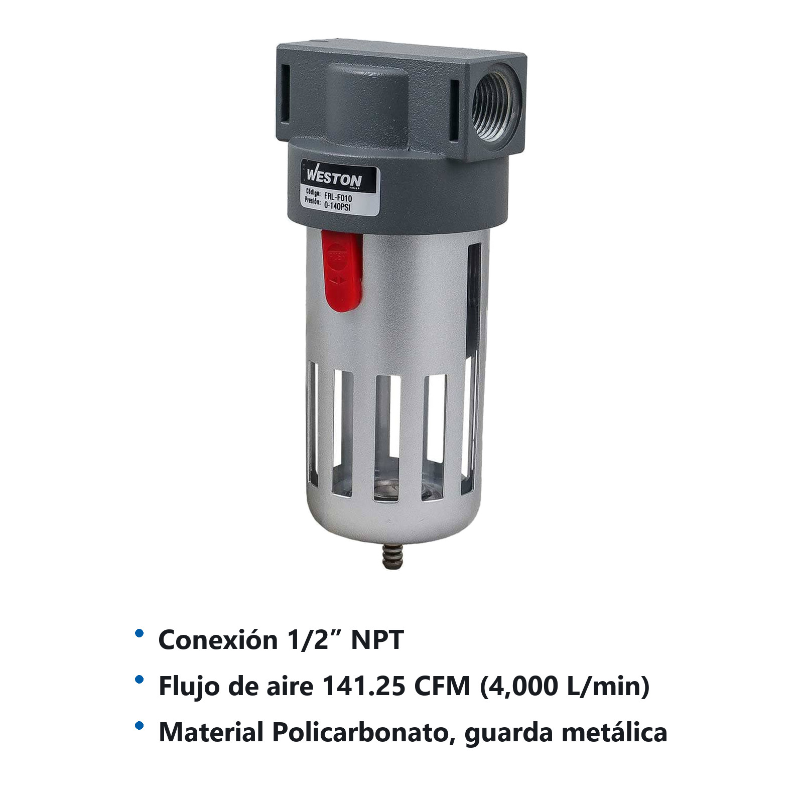 FILTRO DE AIRE 1/2" NPT - Imagen 3