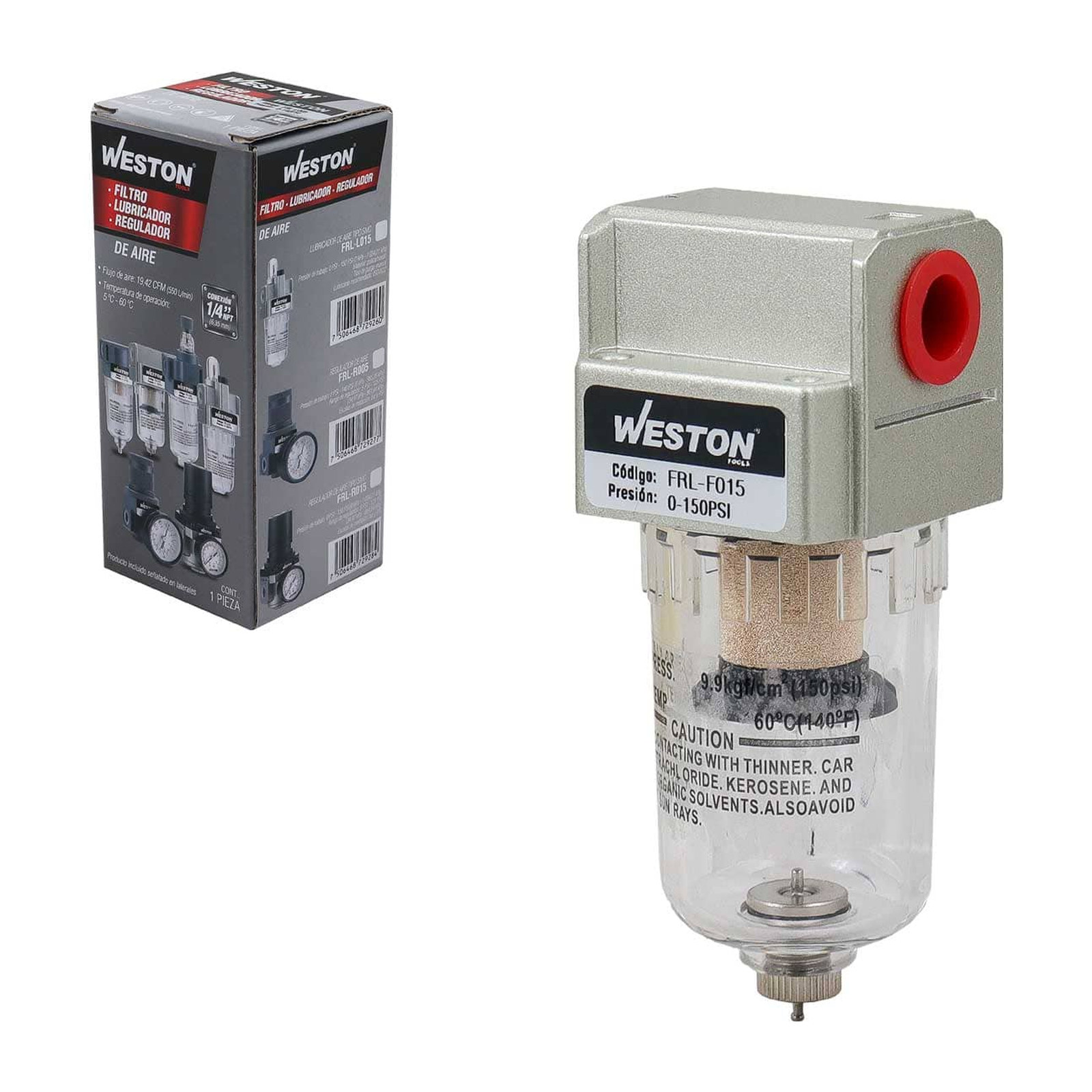 Filtro de Aire Neumático Tipo SMC 1/4" NPT Weston