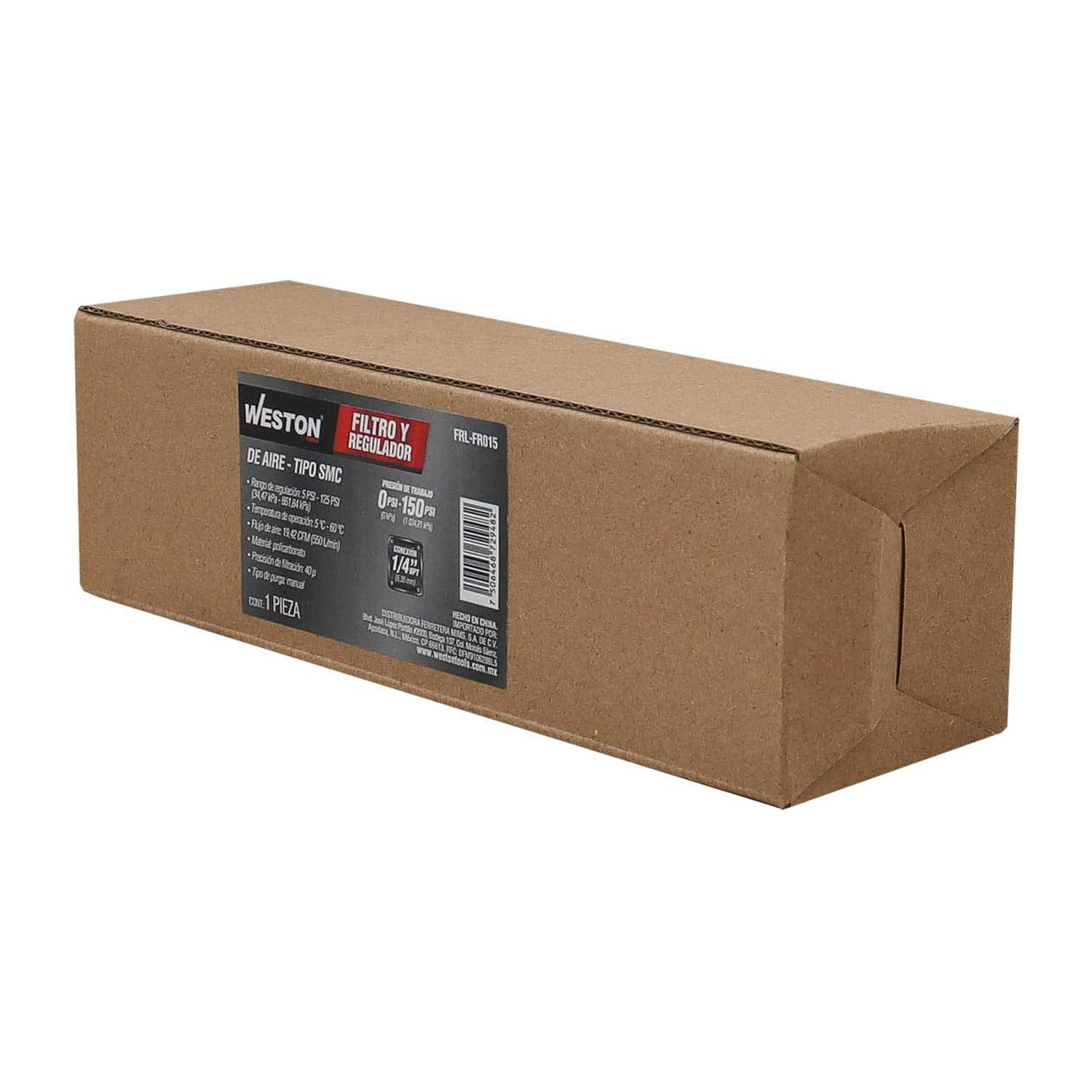 FILTRO REGULADOR DE AIRE TIPO SMC 1/4" NPT - Imagen 3