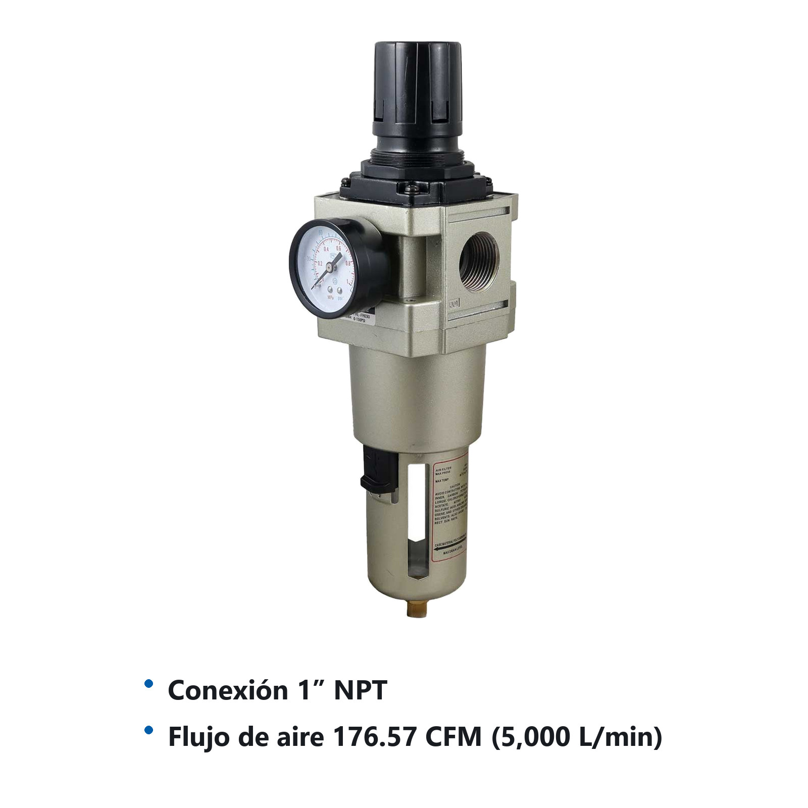 FILTRO REGULADOR DE AIRE TIPO SMC 1" NPT - Imagen 4