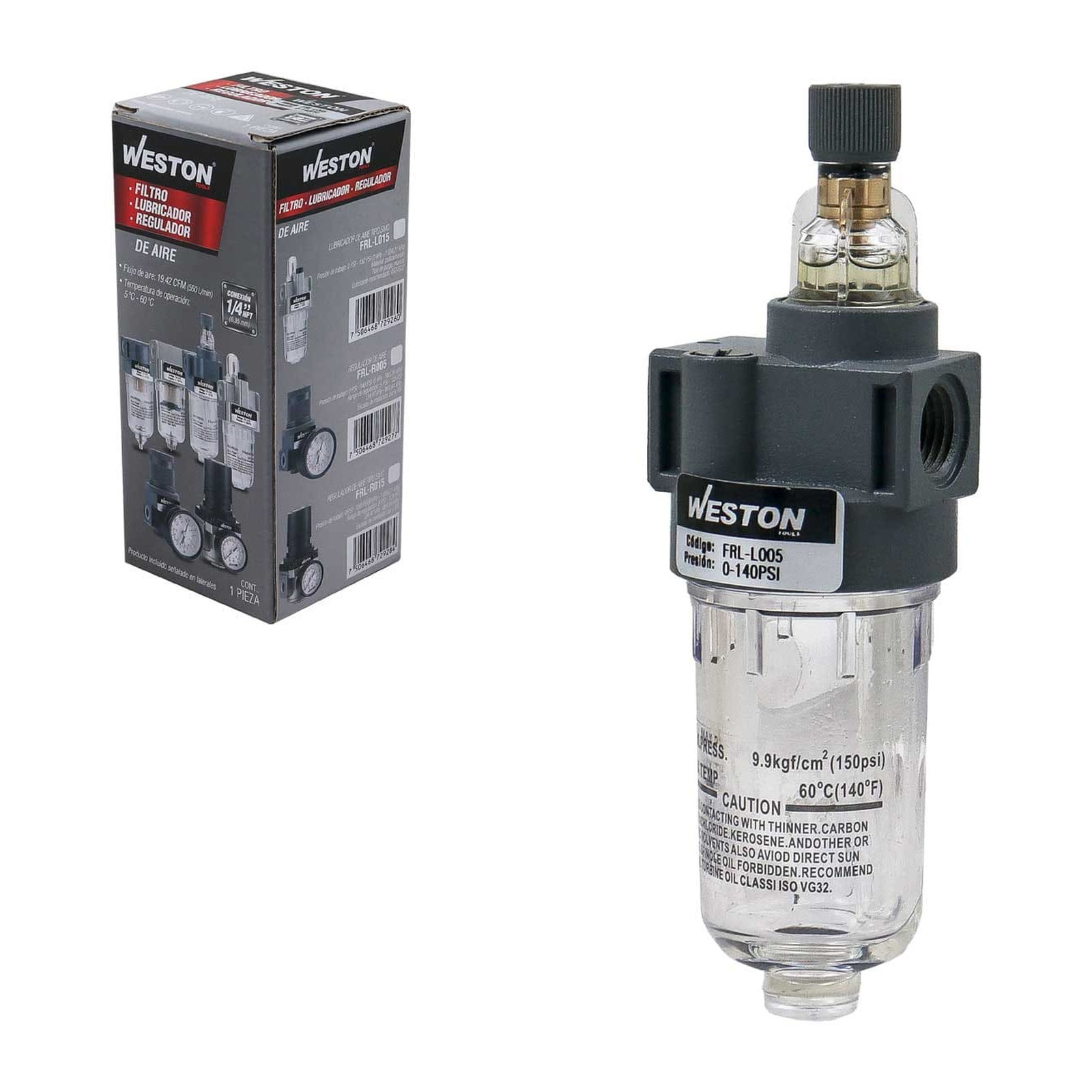 Lubricador de Aire 1/4" NPT Weston
