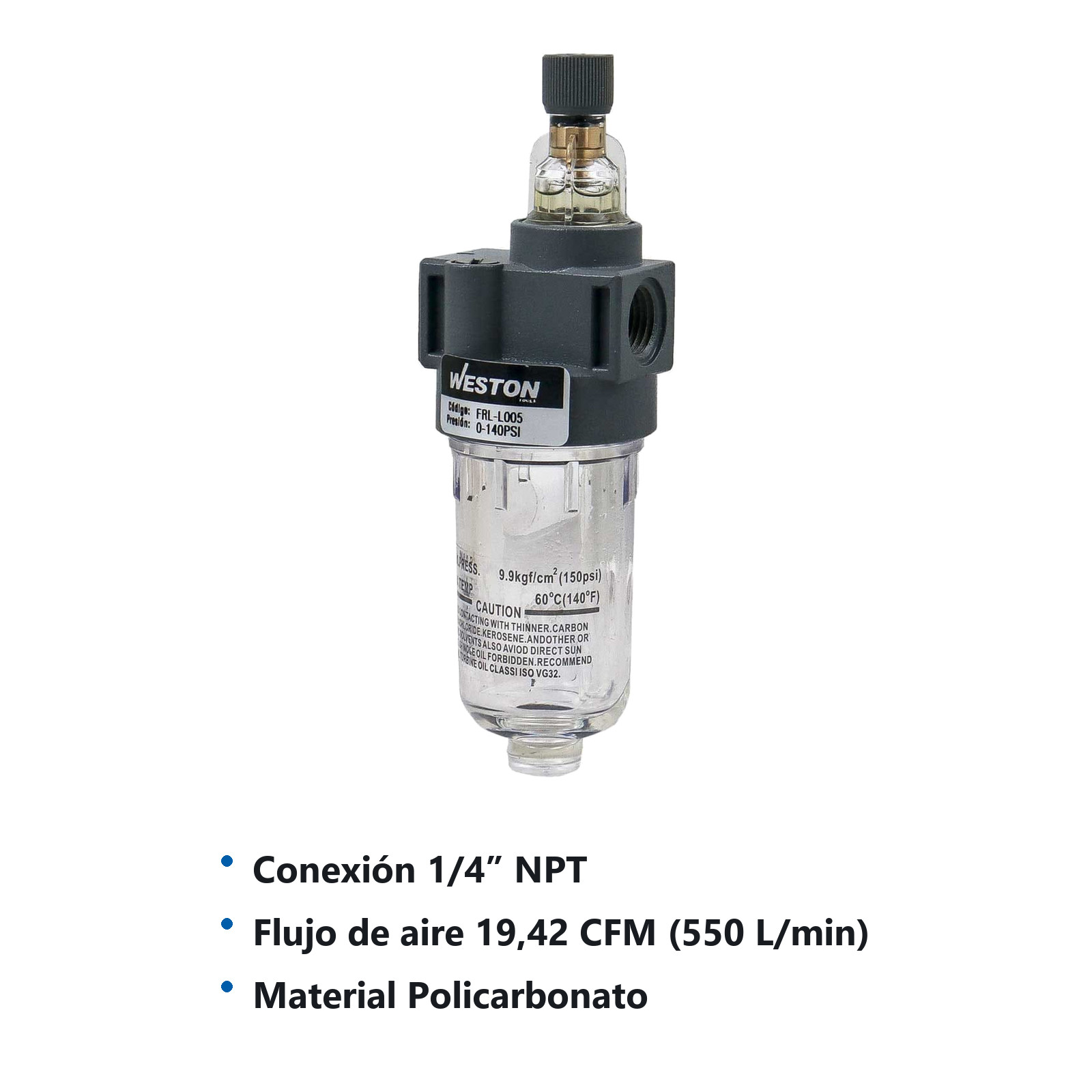 LUBRICADOR DE AIRE 1/4" NPT - Imagen 3