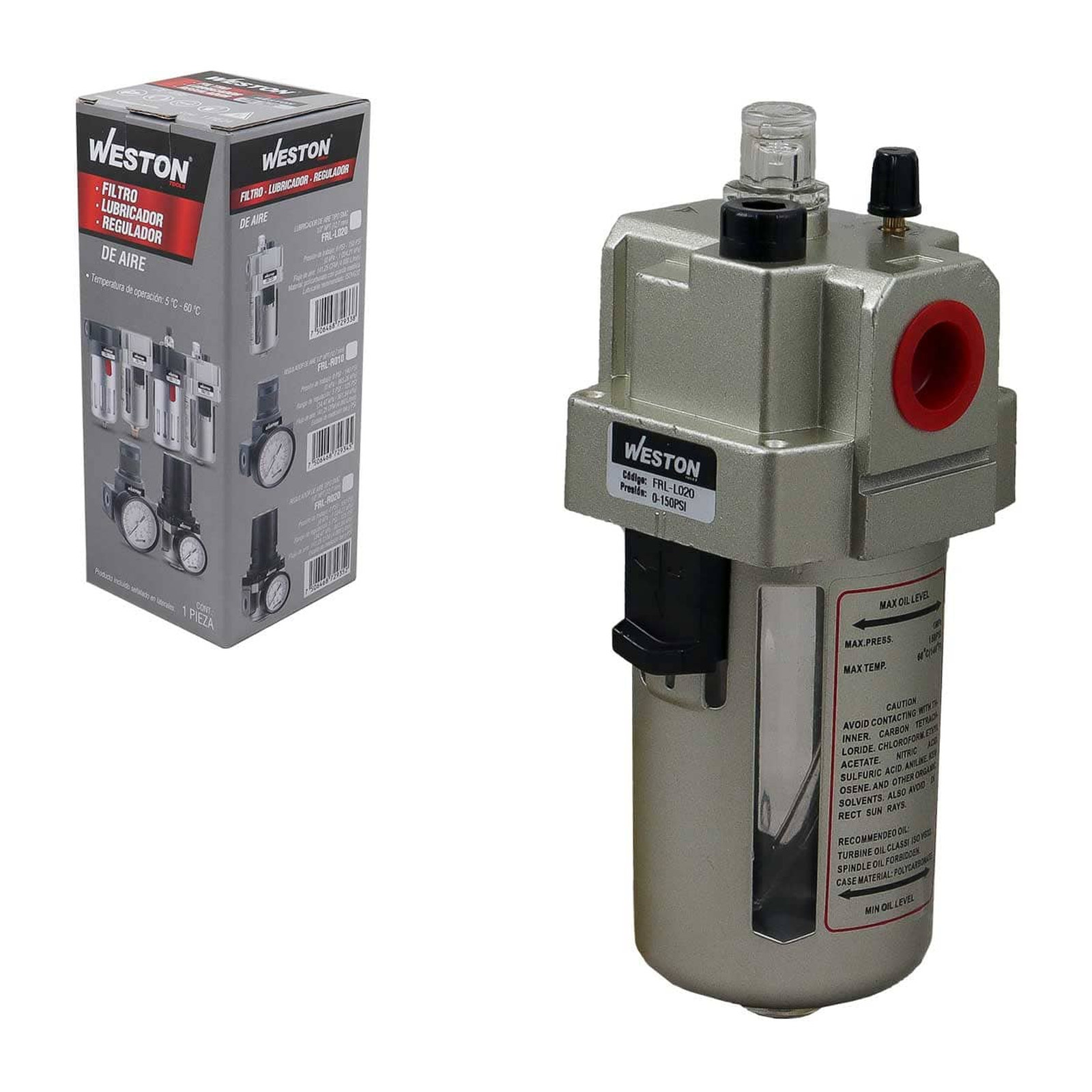 Lubricador de Aire Tipo SMC 1/2" NPT Weston