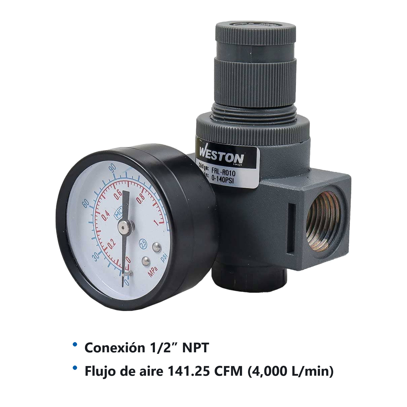 REGULADOR DE AIRE 1/2" NPT - Imagen 4
