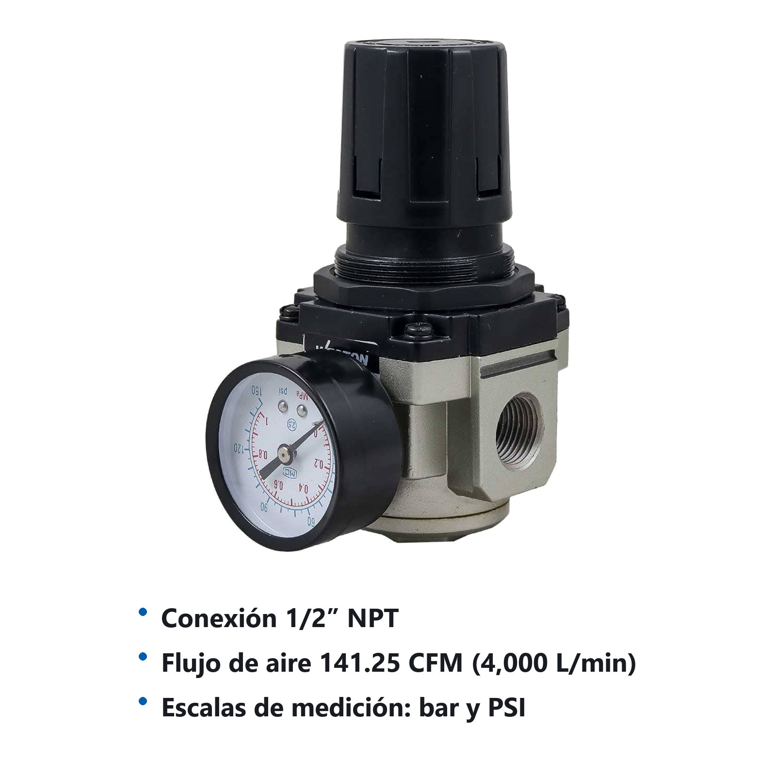 REGULADOR DE AIRE TIPO SMC 1/2" NPT - Imagen 4