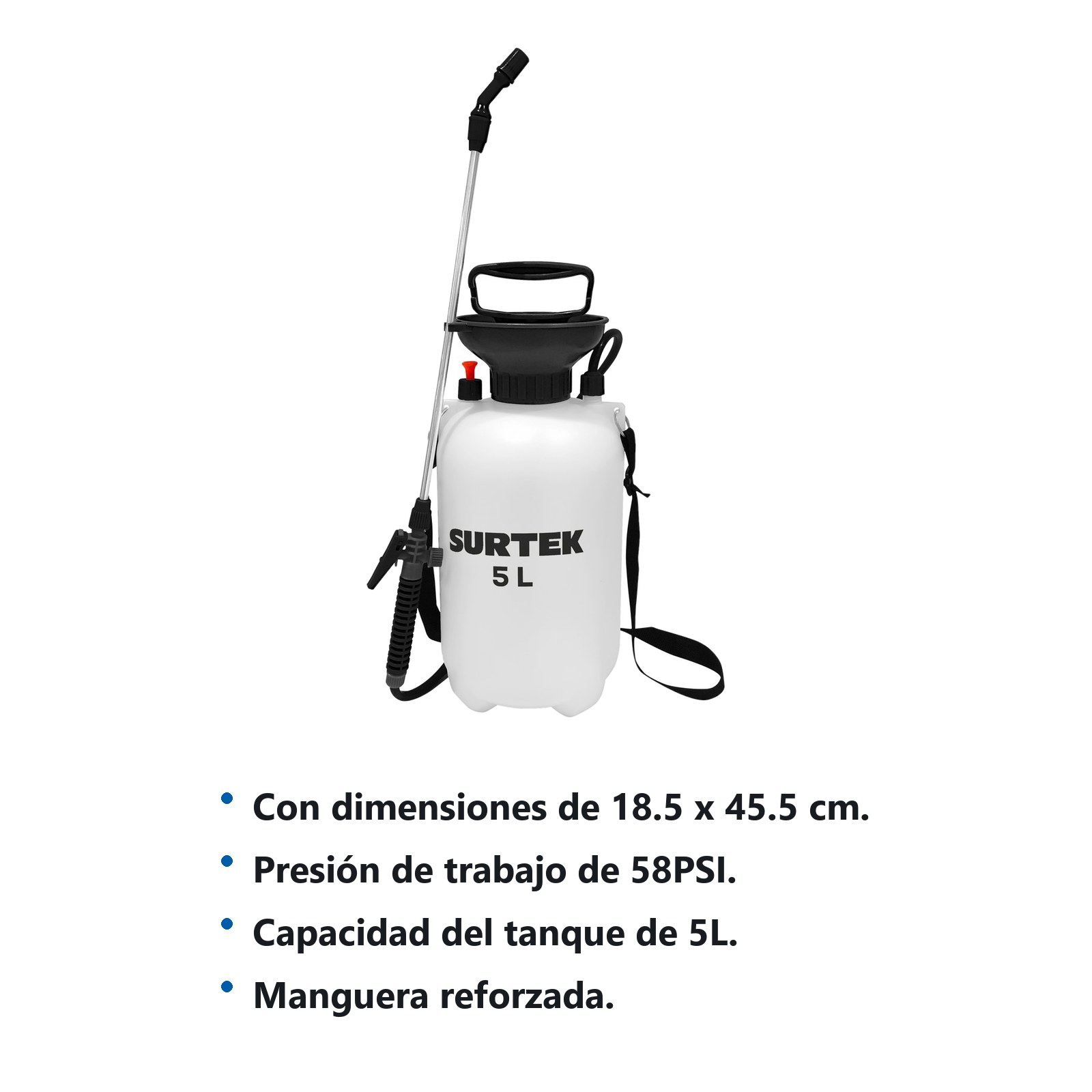 Fumigador con varilla y boquilla metálica 5 L Surtek - Imagen 2