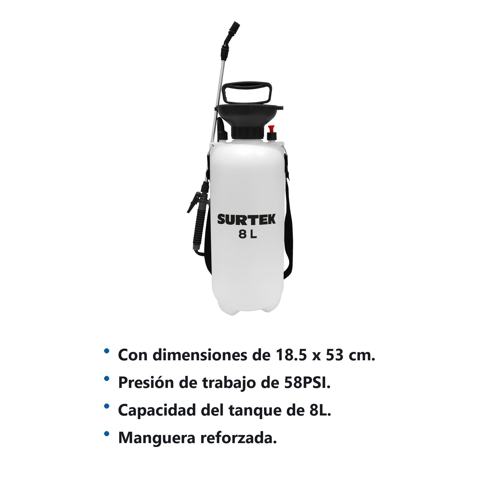 Fumigador con varilla y boquilla metálica 8 L Surtek - Imagen 2